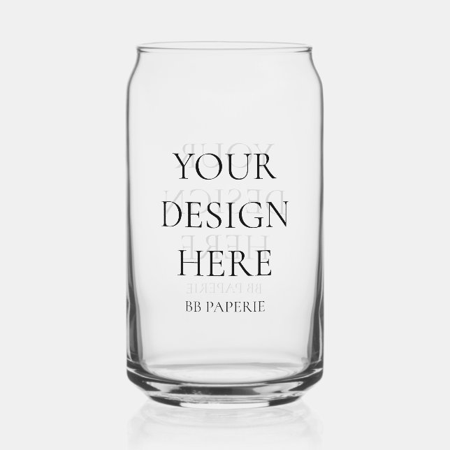 Create Your Own Personalised Can Glass (Front)