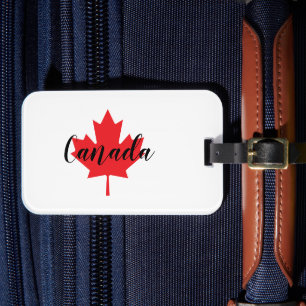 Create Your Own Personalised Canada Red Maple Leaf Luggage Tag