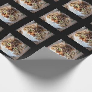 Create Your Own Personalised Cat Photo Wrapping Paper
