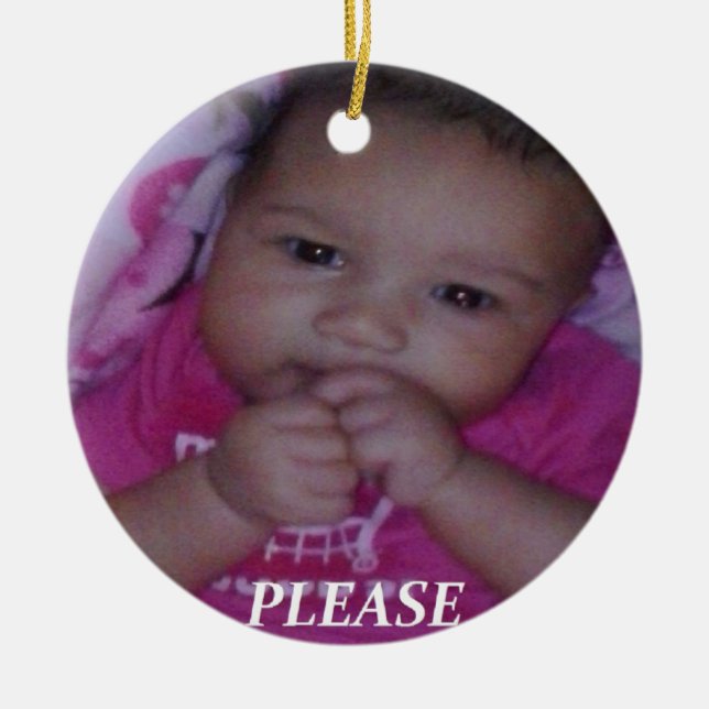 Create Your Own personalised ceramic ornament (Front)