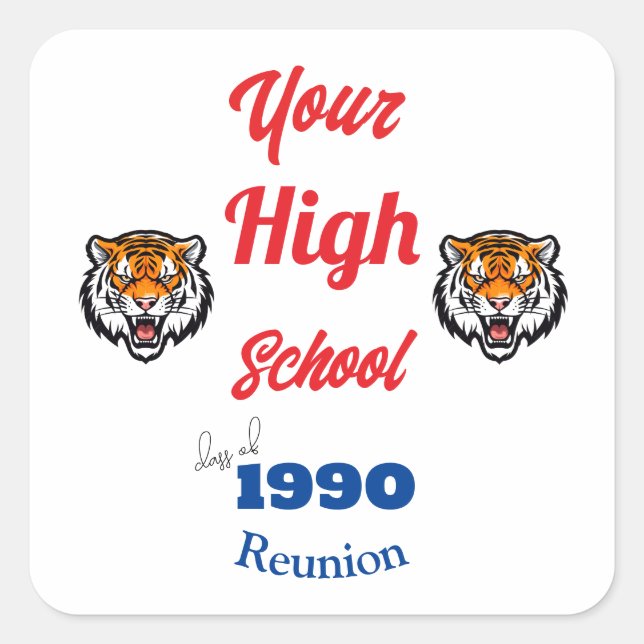 Create Your Own Personalised Class Reunion Sticker (Front)