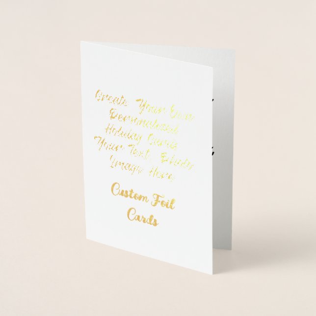 Create Your Own Personalised Custom Foil Cards (Front)