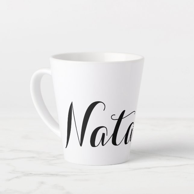 Create Your Own Personalised Custom Name Gift Latte Mug (Left Angle)