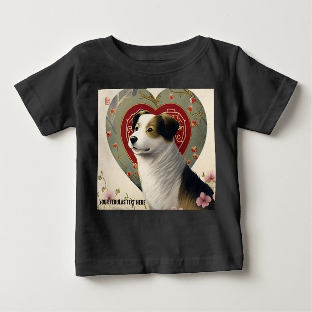 Create Your Own Personalised Custom Pet Photo Text Baby T-Shirt (Front)