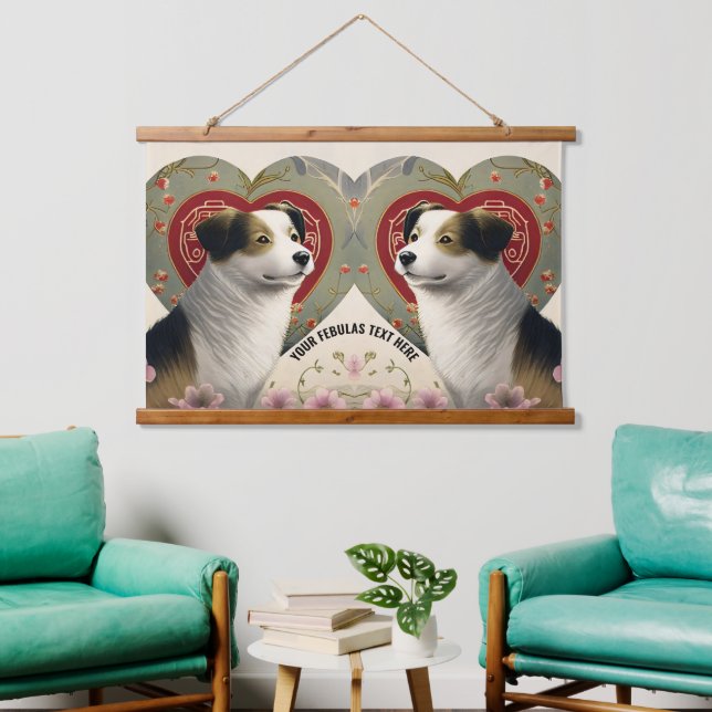 Create Your Own Personalised Custom Pet Photo Text Hanging Tapestry (Living Room)