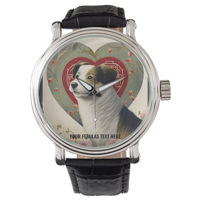 Create Your Own Personalised Custom Pet Photo Text Watch (Front)