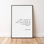 Create Your Own Personalised Custom Quote Poster<br><div class="desc">Create your own custom quote poster. Add your personalised text in a classic typewriter font.</div>
