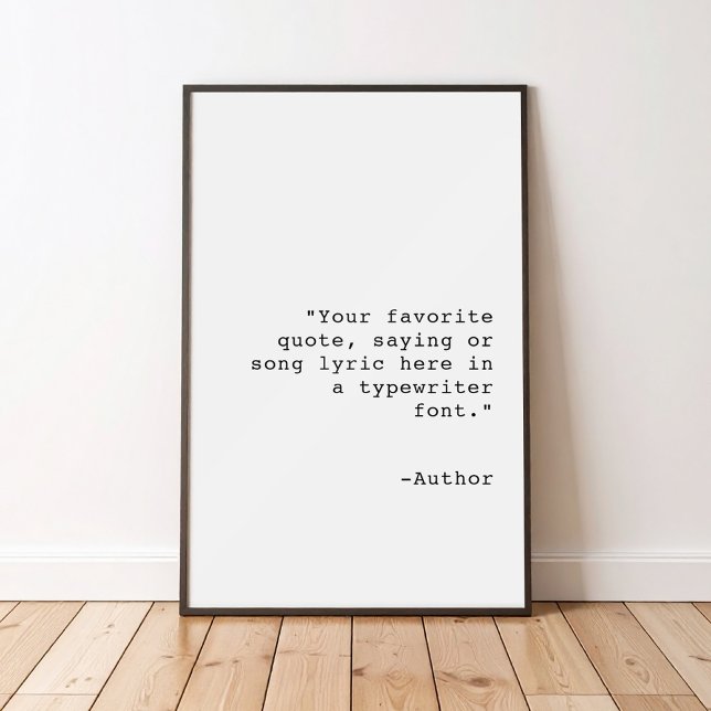 Create Your Own Personalised Custom Quote Poster (Creator Uploaded)