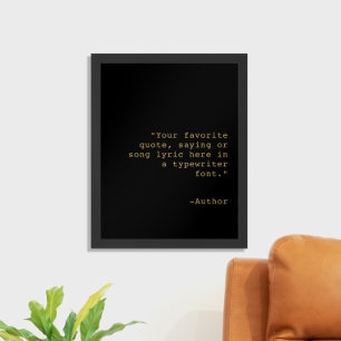 Create Your Own Personalised Custom Quote Poster