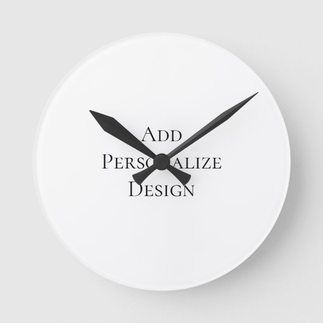 Create Your Own Personalised Custom  Round Clock (Front)