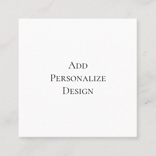 Create Your Own Personalised Custom  Square Business Card (Front)