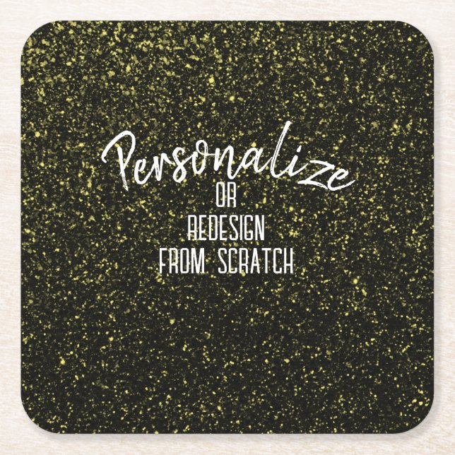 Create Your Own Personalised Custom Square Paper Coaster (Front)