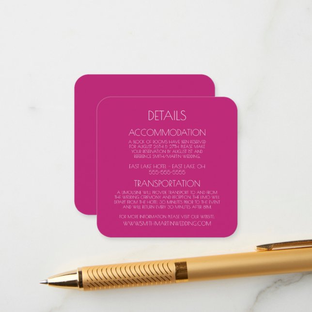 Create Your Own Personalised Custom Text Enclosure Card (Front/Back In Situ)