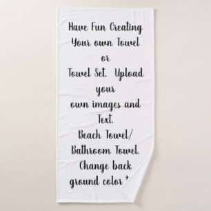 Create Your Own Personalised Customised Bath/Beach Bath Towel