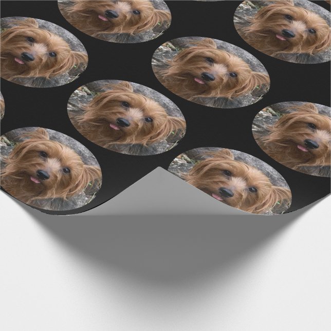 Create Your Own Personalised Dog Photo Wrapping Paper (Corner)
