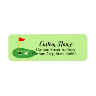 Create your own Personalised Golf Return Address Label