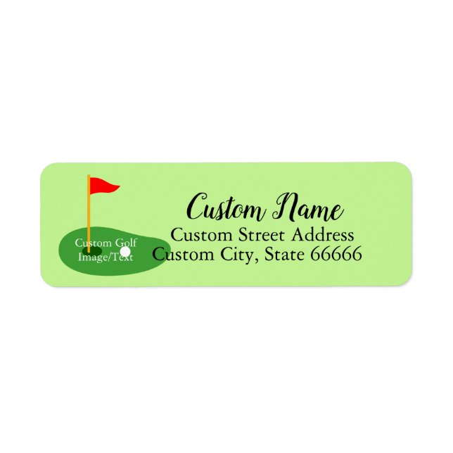 Create your own Personalised Golf Return Address Label (Front)