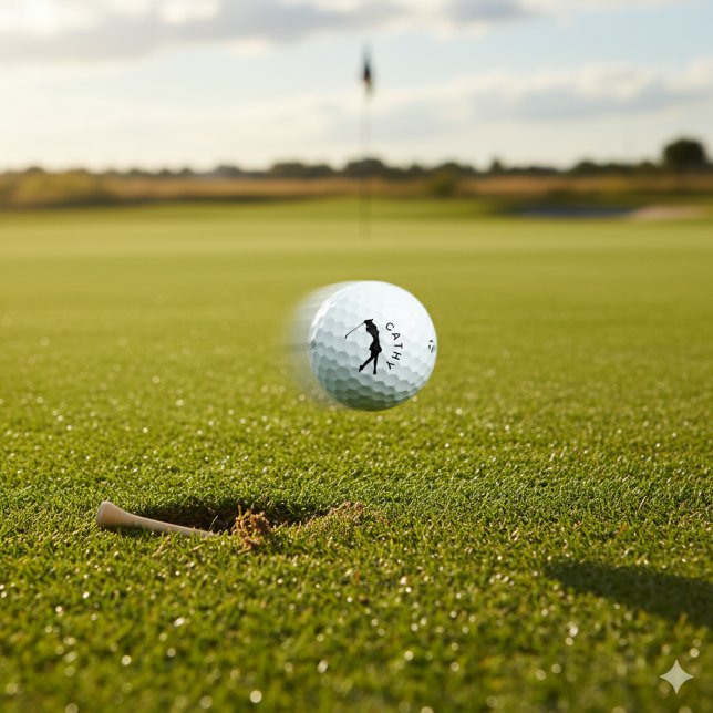 Create Your Own Personalised Golfer Logo Name Golf Balls (Creator Uploaded)
