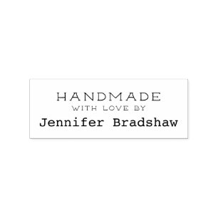 Create Your Own Personalised Handmade With Love Rubber Stamp