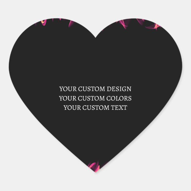 Create Your Own Personalised Heart Sticker (Front)