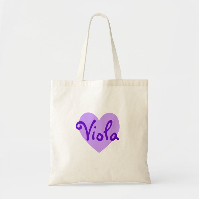Create Your Own Personalised Light Purple Heart Tote Bag (Front)