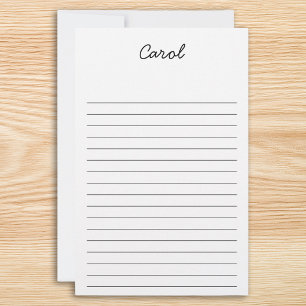 Create Your Own Personalised Lined Stationery