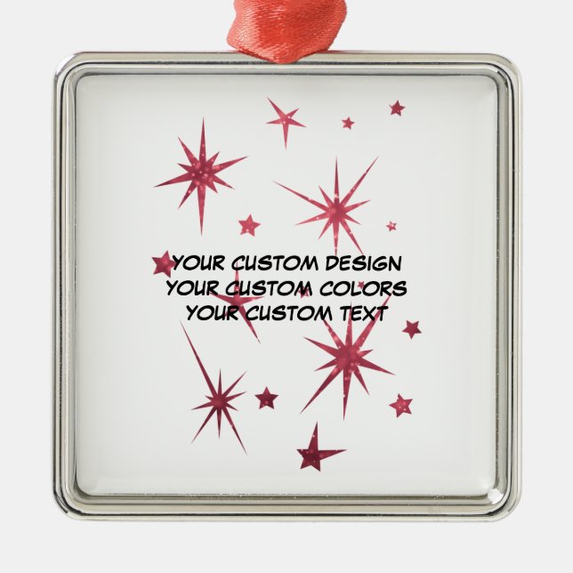 Create Your Own Personalised Metal Ornament (Front)