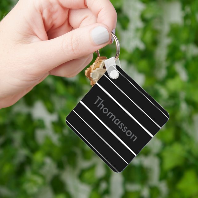 Create Your Own Personalised Minimalist Monogram Key Ring (Hand)