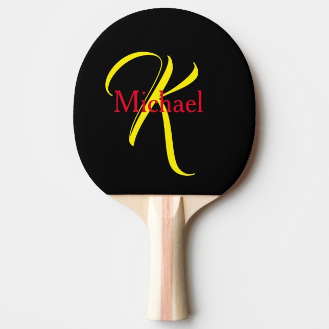 Create Your Own Personalised Monogrammed Ping Pong Paddle (Front)