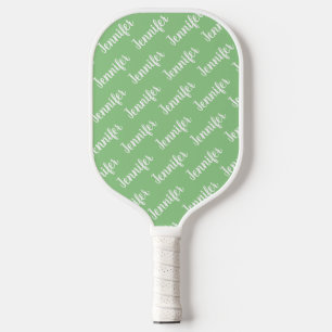 Create Your Own Personalised Name Green Pickleball Paddle