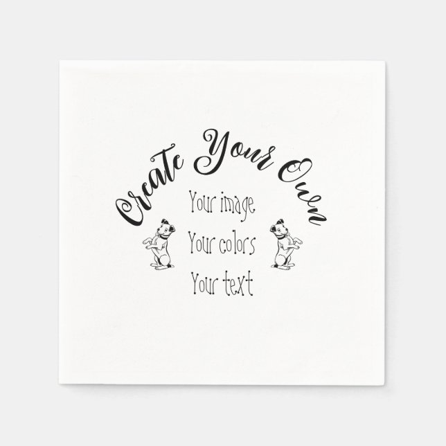 Create Your Own Personalised Napkin (Front)