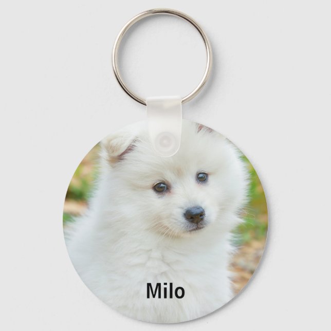 Create Your Own Personalised Pet Dog Photo Key Ring (Front)