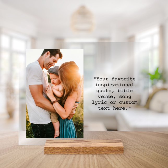 Create Your Own Personalised Photo and Quote Acrylic Sign (Creator Uploaded)