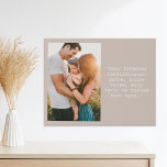 Create Your Own Personalised Photo and Quote Faux Canvas Print<br><div class="desc">Create your own custom quote canvas wall art. Features one of your photos and personalised text in minimalist typewriter typography.</div>