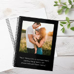 Create Your Own Personalised Photo and Quote Planner<br><div class="desc">Create your own custom photo and quote planner notebook. Features one of your photos and personalised text in minimalist typewriter typography.</div>