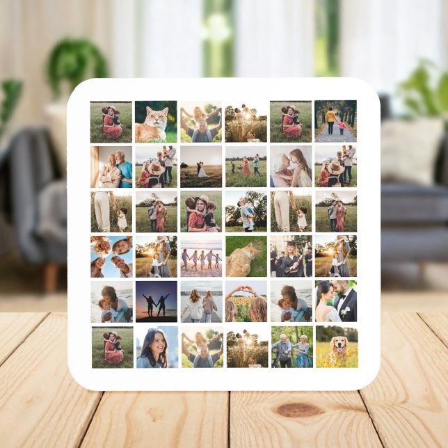 Create Your Own Personalised Photo Collage Coaster (Creator Uploaded)
