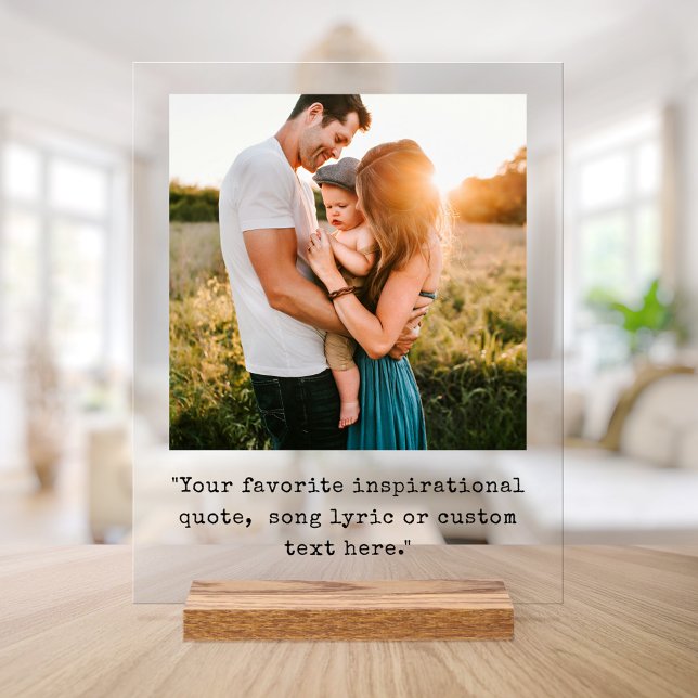 Create Your Own Personalised Photo Quote Acrylic Sign (Creator Uploaded)