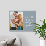Create Your Own Personalised Photo Quote Faux Canvas Print<br><div class="desc">Create your own custom quote canvas wall art. Features one of your photos and personalised text in modern calligraphy typography.</div>