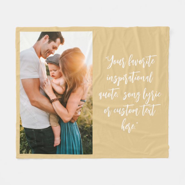Create Your Own Personalised Photo Quote Fleece Blanket (Front (Horizontal))