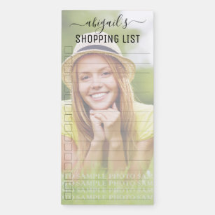 Create your own personalised photo shopping list magnetic notepad
