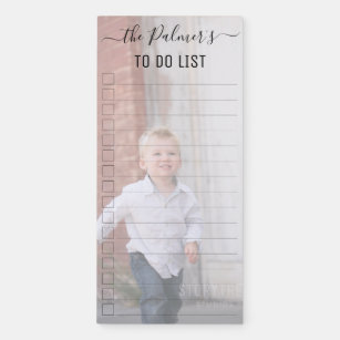 Create your own personalised photo to do list magnetic notepad