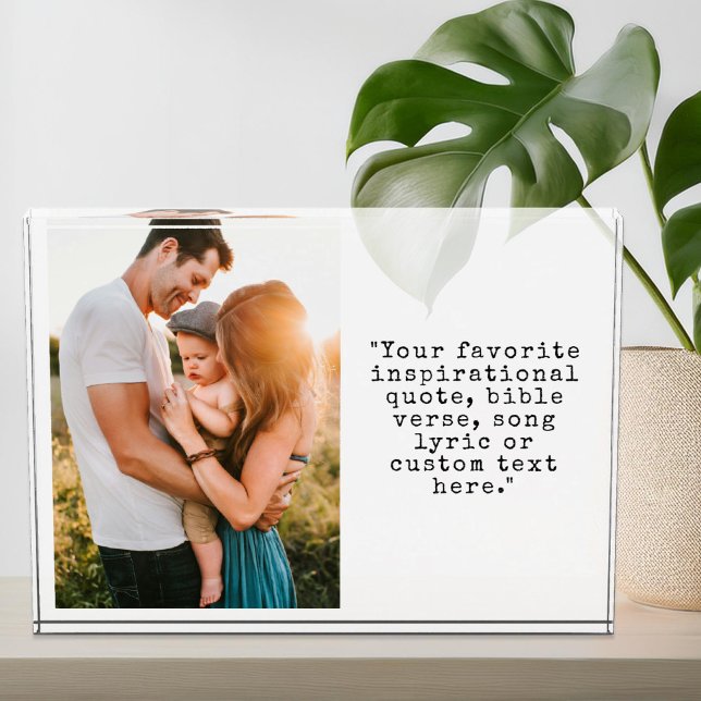 Create Your Own Personalised Picture and Quote Photo Block (Creator Uploaded)