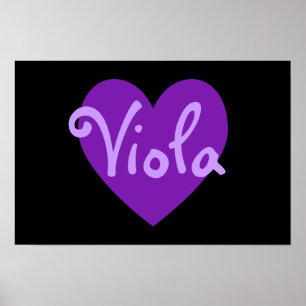 Create Your Own Personalised Purple Heart Black Poster