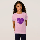 Create Your Own Personalised Purple Heart T-Shirt (Front Full)