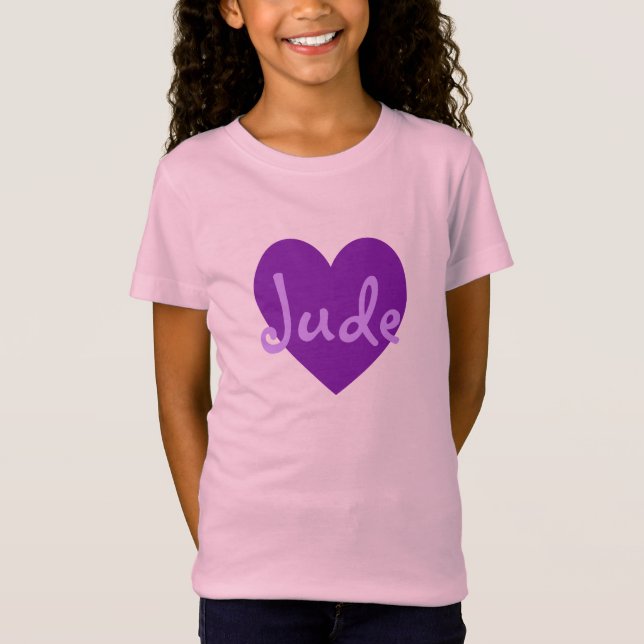Create Your Own Personalised Purple Heart T-Shirt (Front)