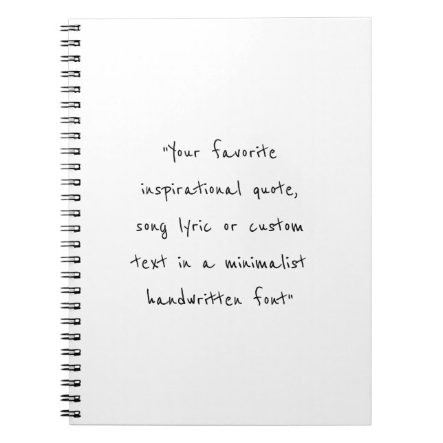 Create Your Own Personalised Quote Notebook (Front)