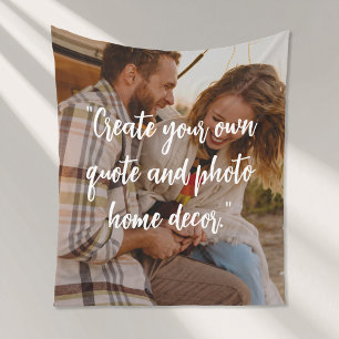 Create Your Own Personalised Quote on Picture Fleece Blanket