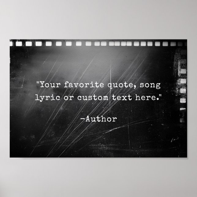 Create Your Own Personalised Quote Poster (Front)