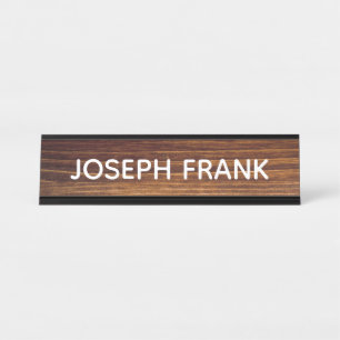 Create Your Own Personalised Rustic Wood Photo Desk Name Plate