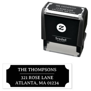 Create Your Own Personalised Simple Return Address Self-inking Stamp